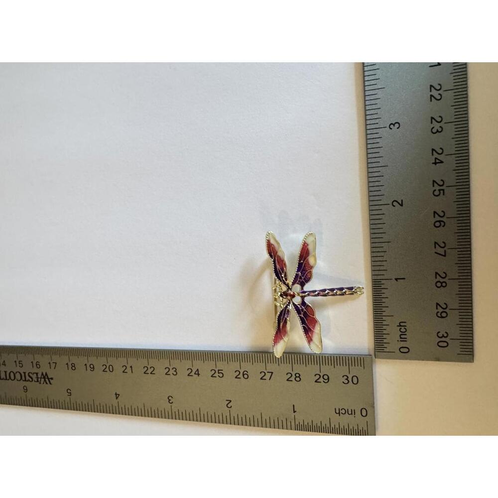 Beautiful Dragonfly Brooch Pin - Colorful Enamel Design - Picture 3 of 3